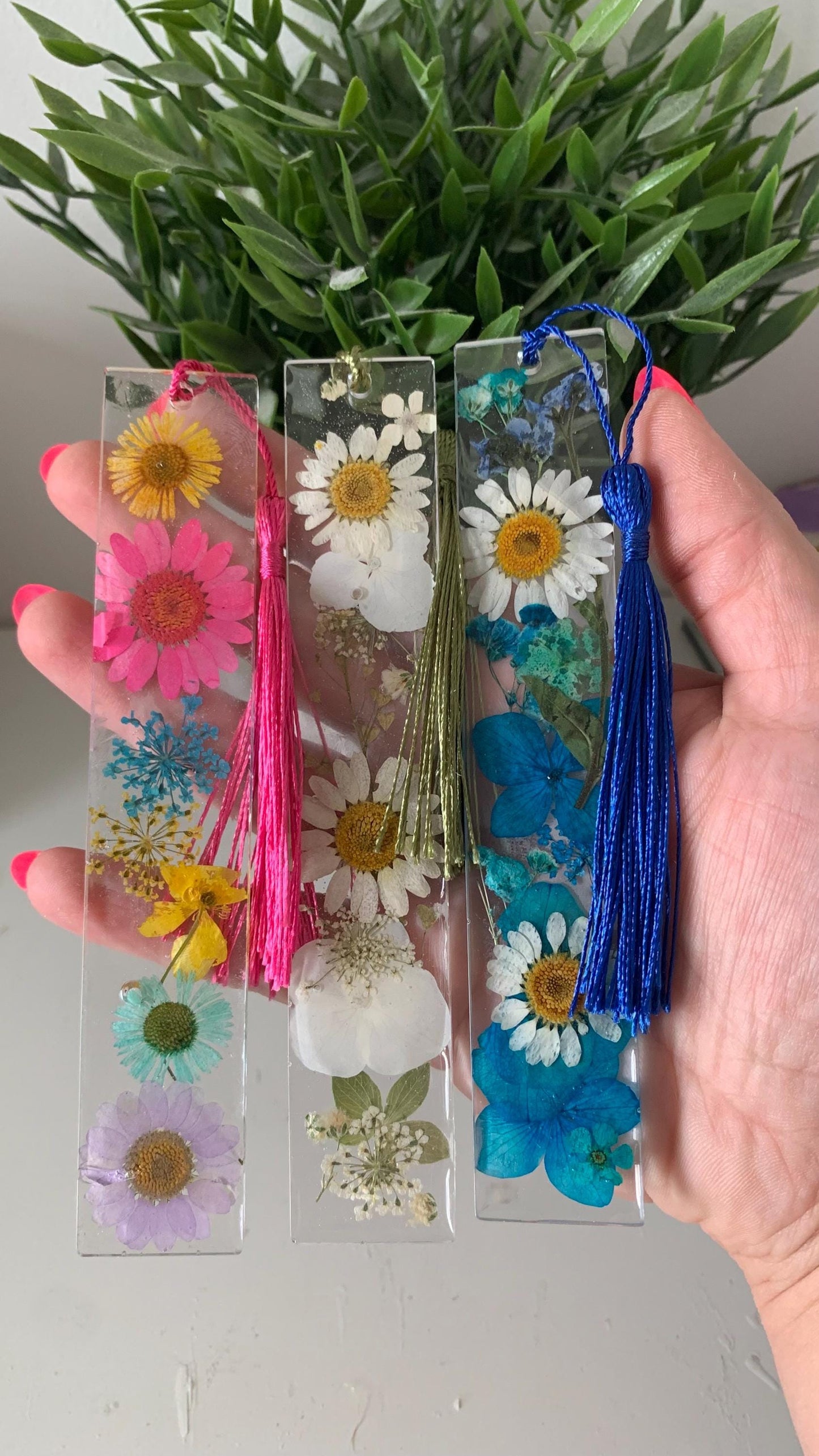 Bookmark with Pressed Flowers