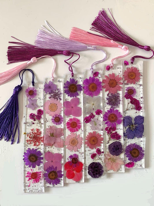 Bookmark with Pressed Flowers