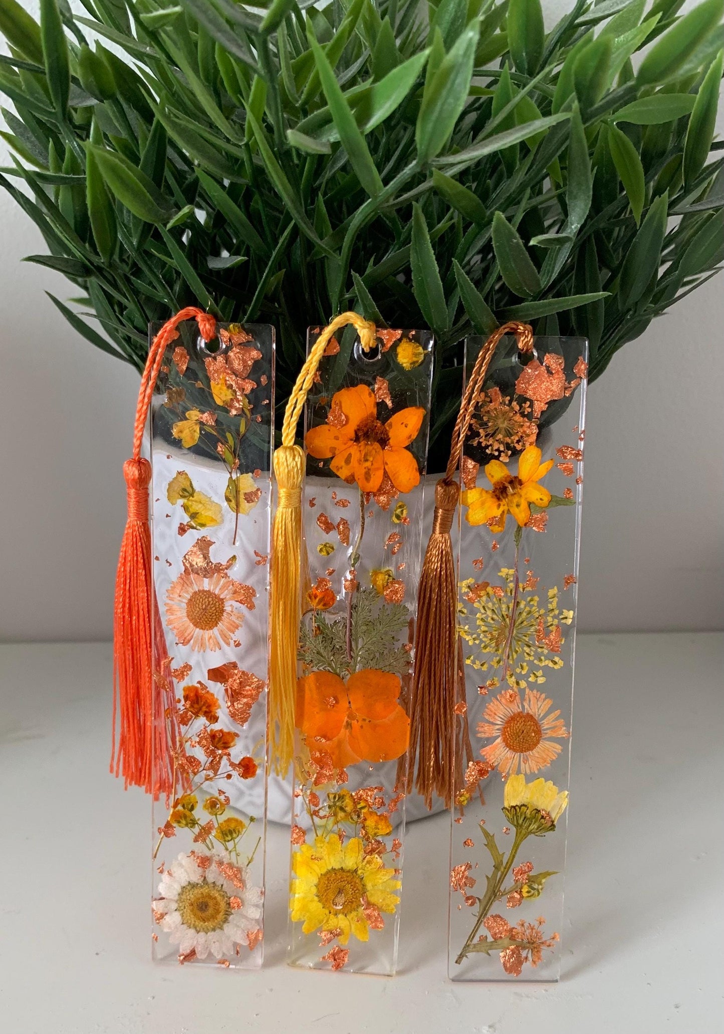 Bookmark with Pressed Flowers
