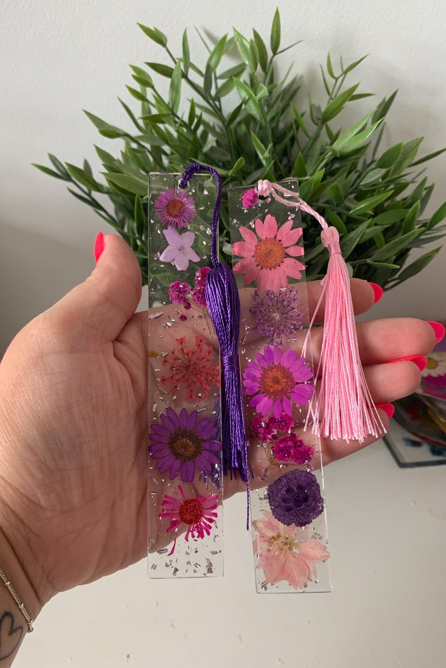 Bookmark with Pressed Flowers